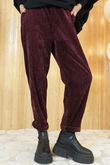 Stretch Velour Tapered Pant Burgundy /8=